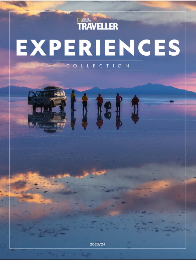 Cover of National Geographic Traveller (UK)'s Experiences Collection, 2023/24, in which Emporia Wine Estate was featured